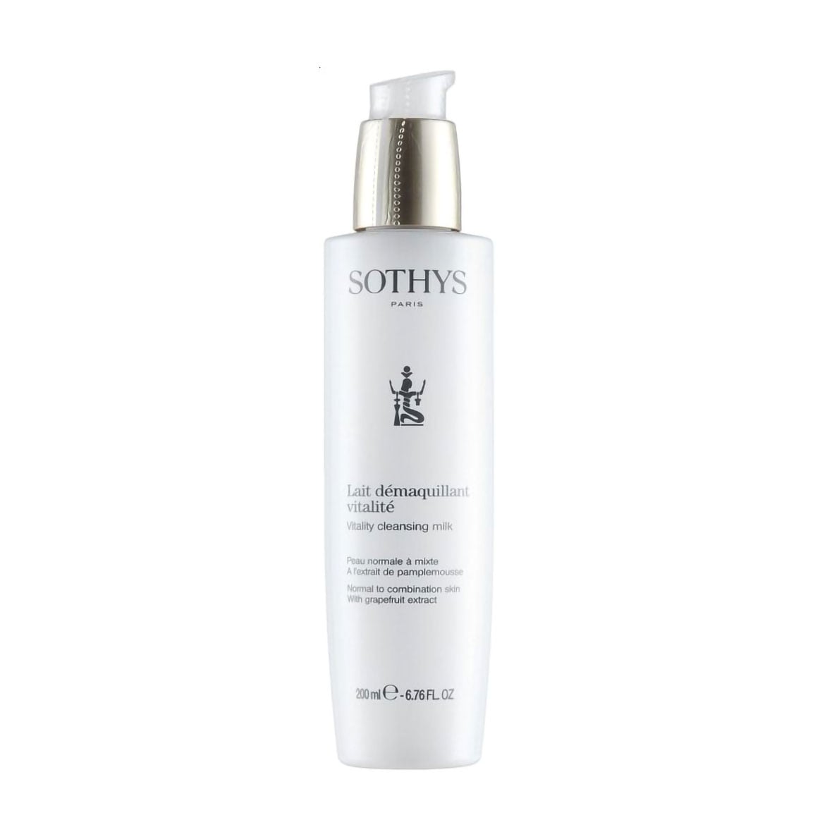 Очищувальне молочко для обличчя Sothys Vitality Cleansing Milk для нормальної та комбінованої шкіри, з екстрактом грейпфрута, 200 мл